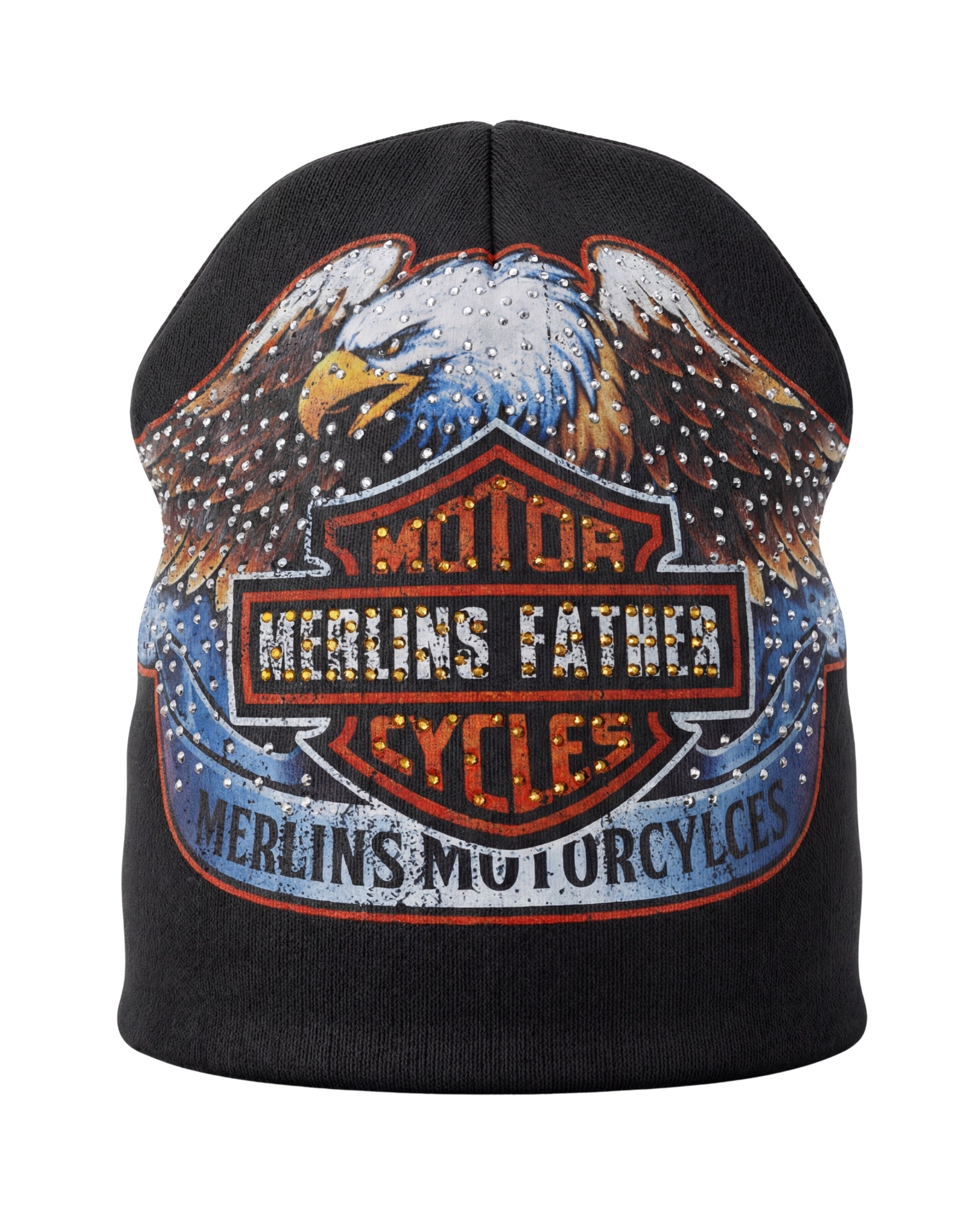 Hand Set Diamond Eagle Beanie