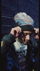 Hand Set Diamond Eagle Beanie